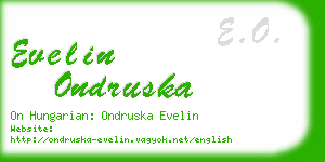 evelin ondruska business card